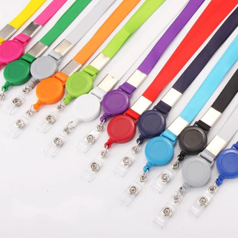 

Colorful Retractable Lanyard for Working Permit Employee's Work Pass Card Neck Strap Name Badge ID Tag Lanyards