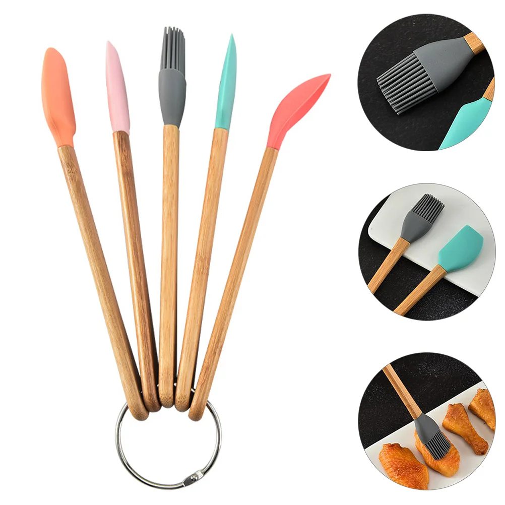 

Cooking Set Spatula Silicone Baking Bread Making Spatulas Turner Kit Gadgets Tools Heat Resistant Spoon Cake Cream Kitchen Tool