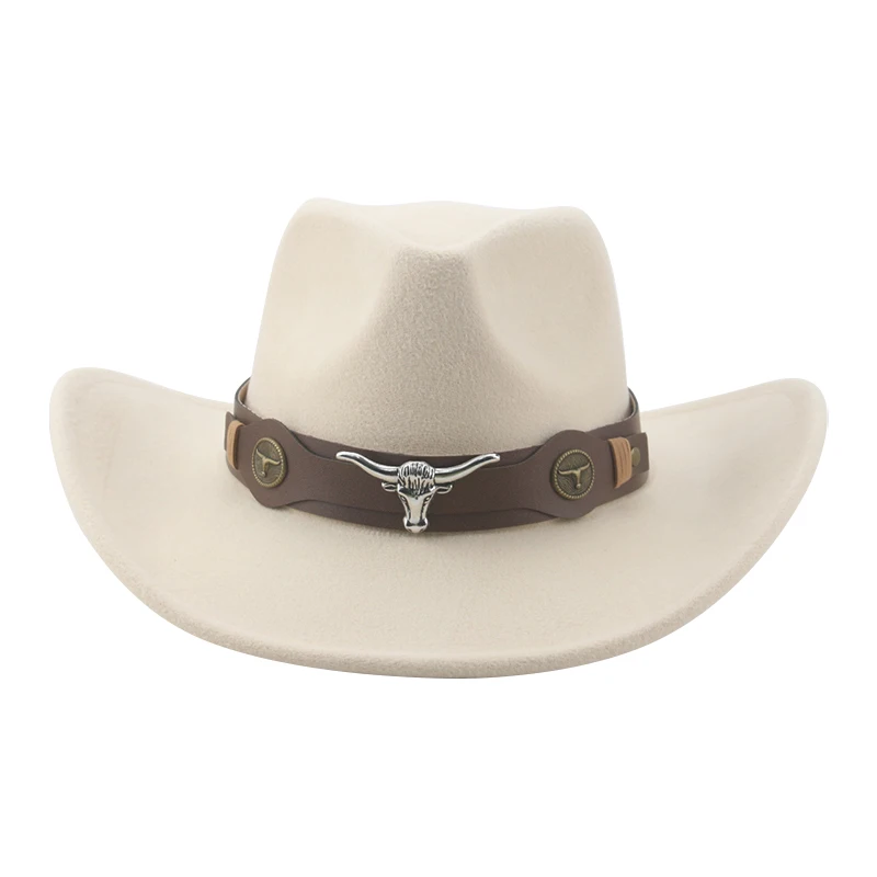 

Hat Hats Cowboy Hat Caps Man Hat Big Brim Panama Solid Cow Belt Band Western Cowgirl Hats for Women Male Bone Masculino Gorros