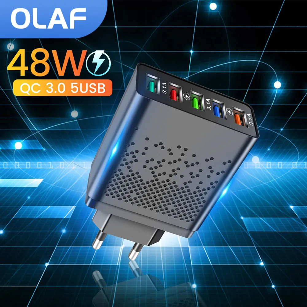

Olaf USB быстрое зарядное устройство Quick Charge 3,0 для iPhone зарядное устройство для Samsung S10 S21 Xiaomi Быстрая Зарядка адаптер зарядного устройства