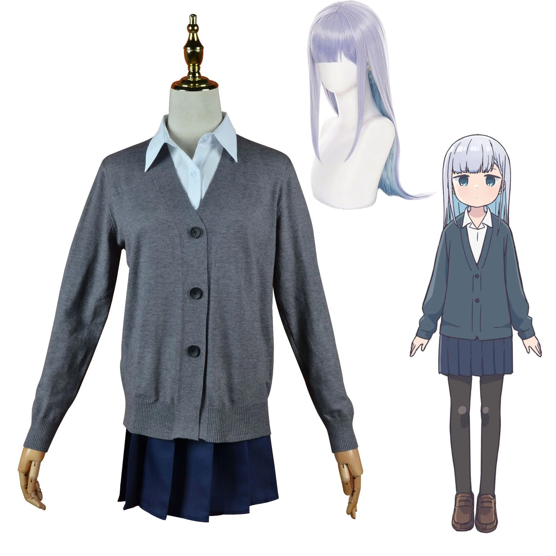 

Aharen San Wa Hakarenai Cosplay Aharen Reina Costumes Anime Women School Uniform Halloween Wig Full Set Carnival