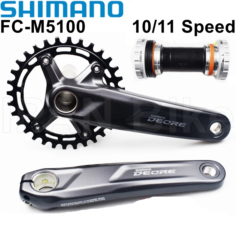 

Shimano DEORE FC-M5100 кривошипная система FC M5100 MTB велосипедная кривошипная система 10/11 скорость 10S 11 S 10v 11v 32T 175 мм 170 мм совместимая с M7000