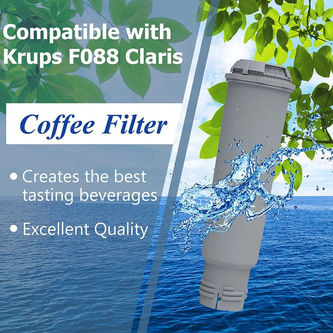 8 шт. фильтр для воды эспрессо-машины Krups Claris F088 Aqua Filter System Siemens Bobch Nivona Gaggenau AEG Neff