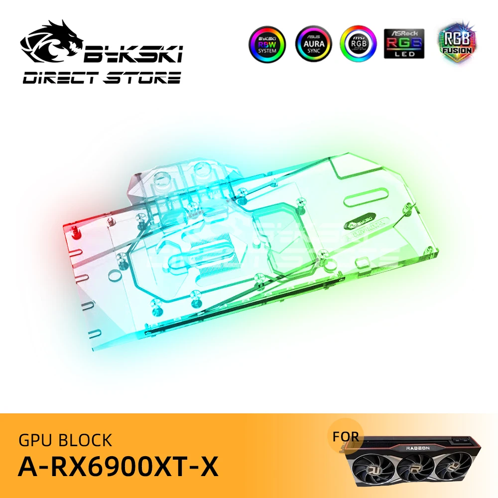 

Bykski 6900 Water Block For AMD Radeon RX 6900 XT RX 6800 XT Founders Edition 6900XT GPU Block VGA Waterooling ARGB A-RX6900XT-X