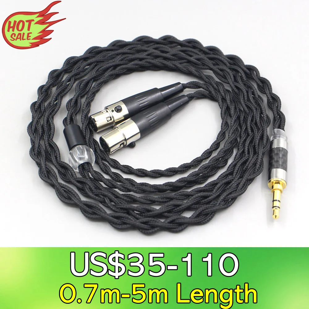 

LN007448 Pure 99% Silver Inside Headphone Nylon Cable For Audeze LCD-3 LCD-2 LCD-X LCD-XC LCD-4z LCD-MX4 LCD-GX Headset earphone