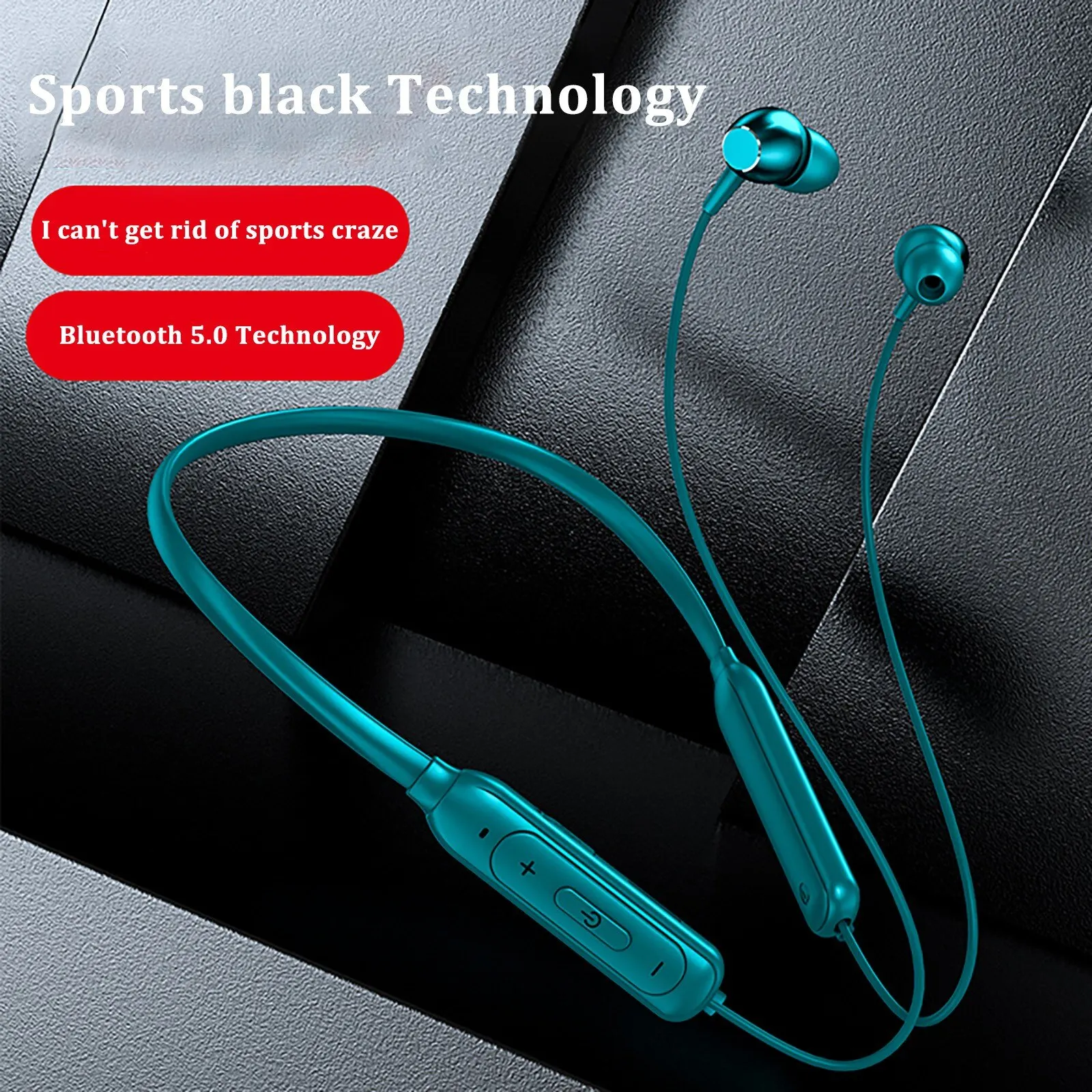 

M61 Wireless Magnetic Bluetooth 5.1 Sports Earphone Stereo Subwoofer Hanging Neck Hanging Headphone Portable Audio Video