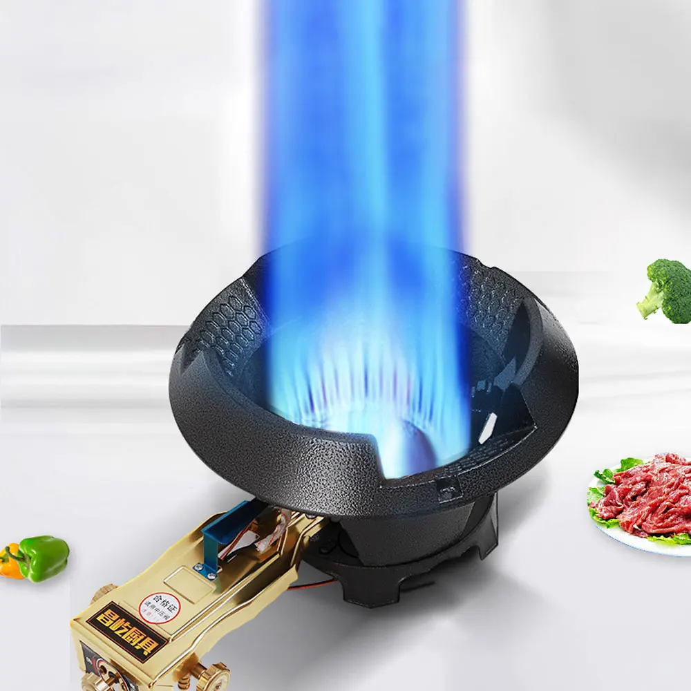 Commercial Fierce Fire Gas Stove Single Gas Stove Liquefied Gas Energy-saving Kitchen Cooktop Hob
