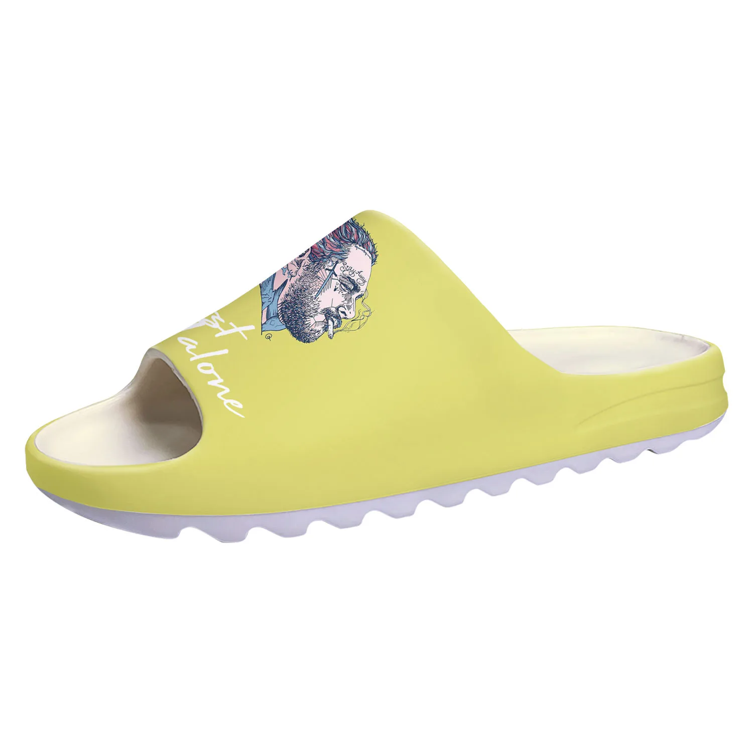 Post Malone Hot Singer Soft Sole Sllipers Home Clogs Water Shoes Mens Womens Teenager Bathroom Beach Customize on Shit Sandals