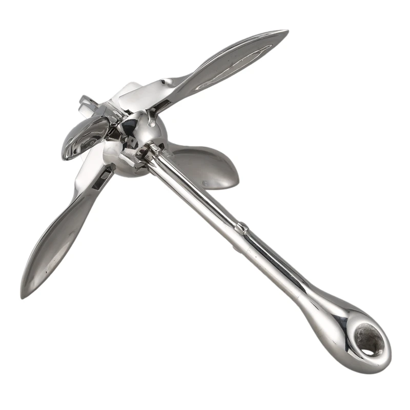 

Stainless Steel Folding Grapnel Boat Anchor For Marine Yacht Kayak 1.5 Kg 3.3Lb