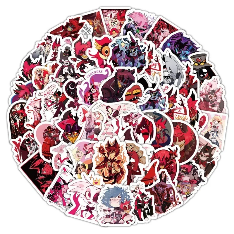 100 шт. аниме-наклейки Hazbin Hotei чемодан чашка для воды канцелярские принадлежности