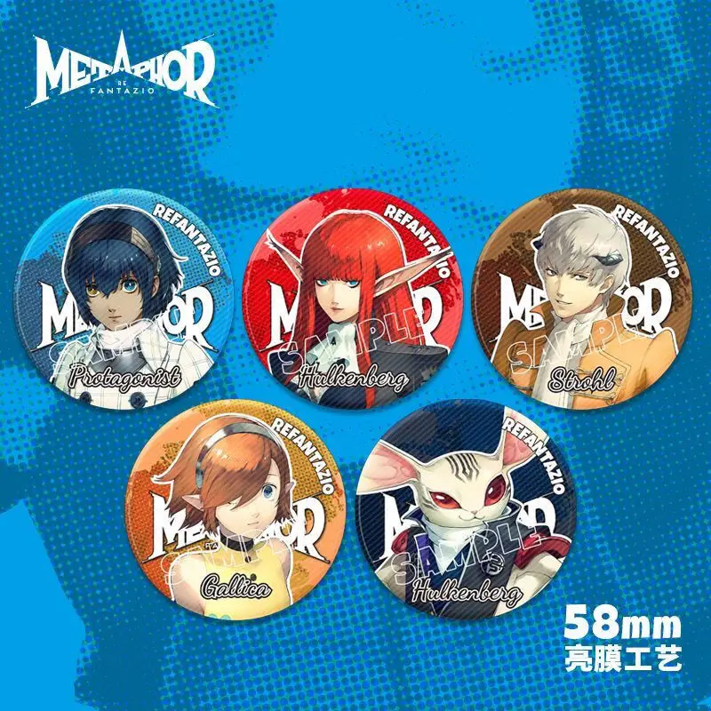 58/75 мм Metaphor Refantazio игровые периферийные устройства значок украшения аниме-фигурка