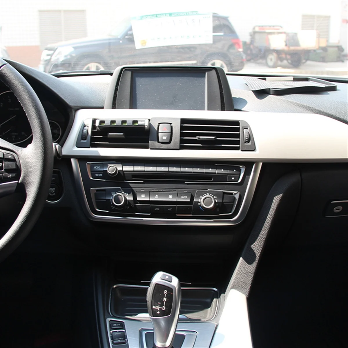 Обложка рамы консоли для BMW 3 4 серии GT F30 F31 F34 F32 F33 F36 2013-2019 аксессуары-серебристая