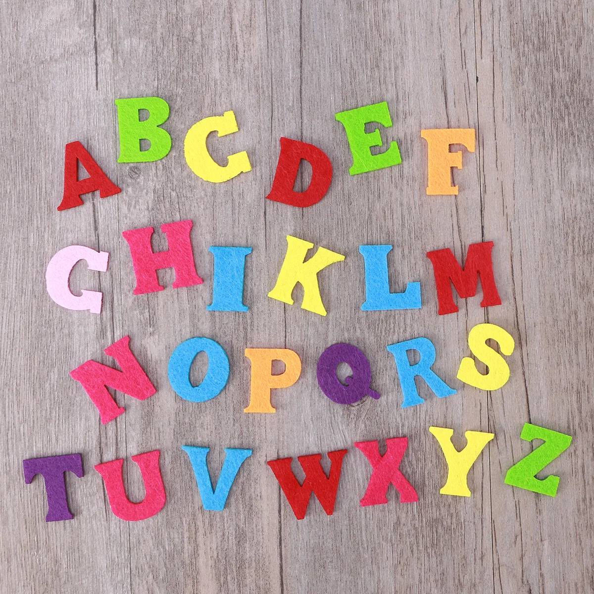 

50pcs Felt Alphabet Letters Non-woven Fabric ABCs for DIY Craft Kids Toys Christmas Birthday Party Decoration (Mixed Color and