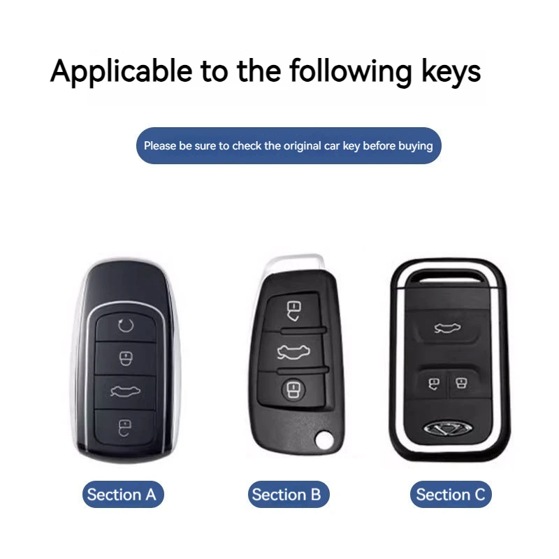 Чехол для автомобильного ключа из сплава Chery Tiggo 8 Pro 8plus New 5 plus 7pro 7 Max Omoda C5 Modod Protector