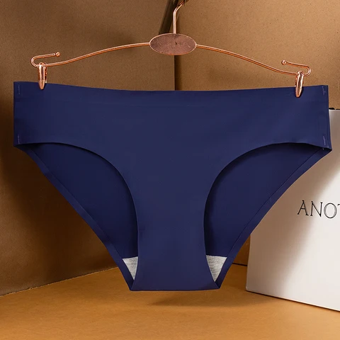 Women Seamless Panties Bikinis Panties for Female XXXL Underwear Panty Colorful Silk Lingerie Low-Waist Briefs Slip Femme Tangas