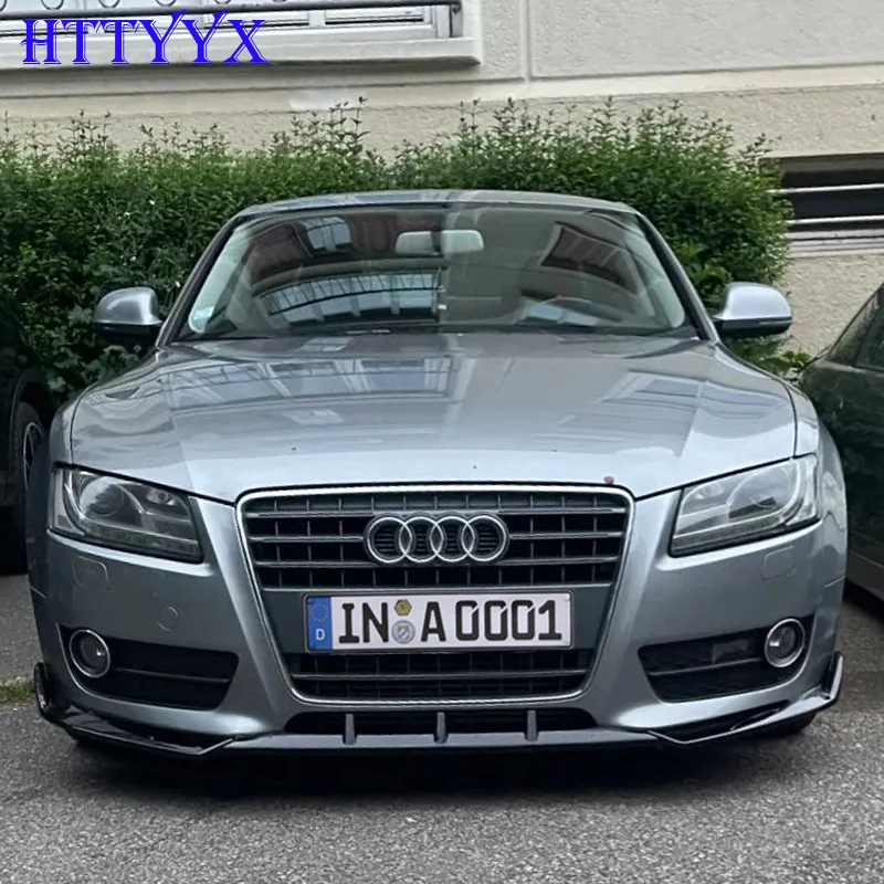 

HTTYYX 3 шт. глянцевый черный передний бампер, разделитель для губ, диффузор, комплект спойлера, подходит для Audi A5 B8 Quattro 2008 2009 2010 2011