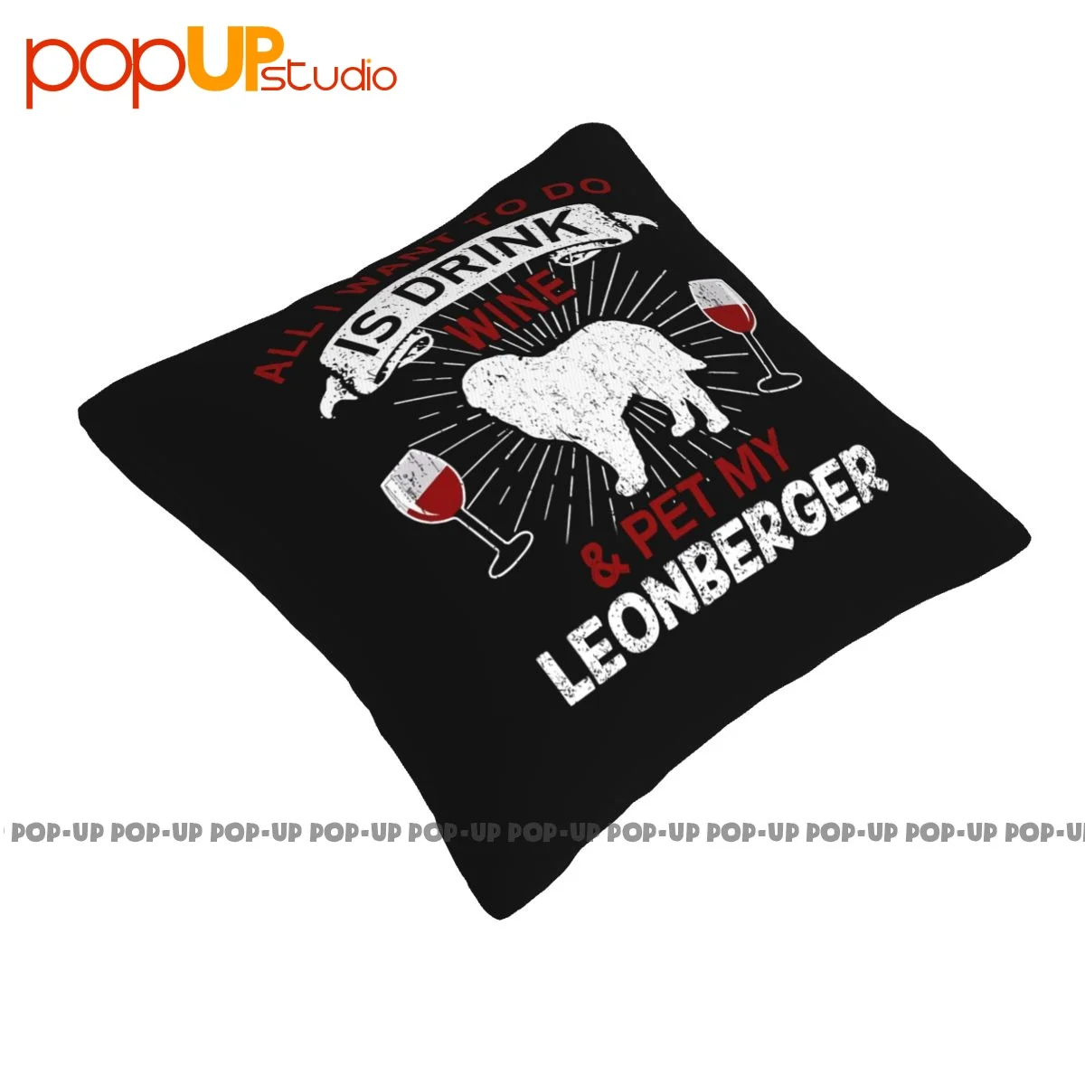 Осенняя наволочка с изображением вина и домашних животных от владельца собаки