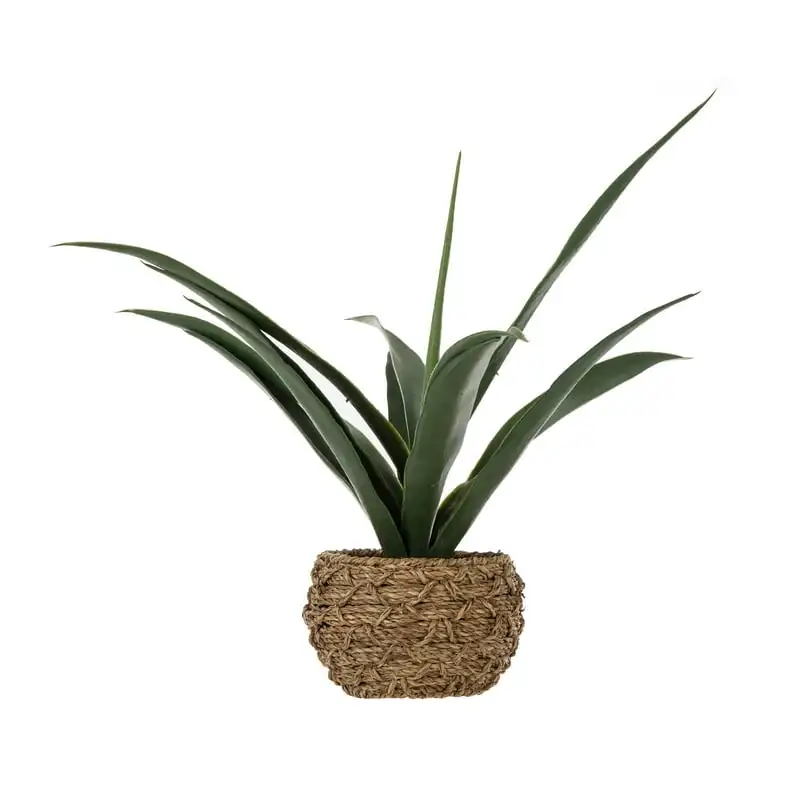 

Artificial Pandanus Leaf Plant in Natural Seagrass Pot18 Groomsman gifts Palm leaves Greenery artificial flowers Decorations for