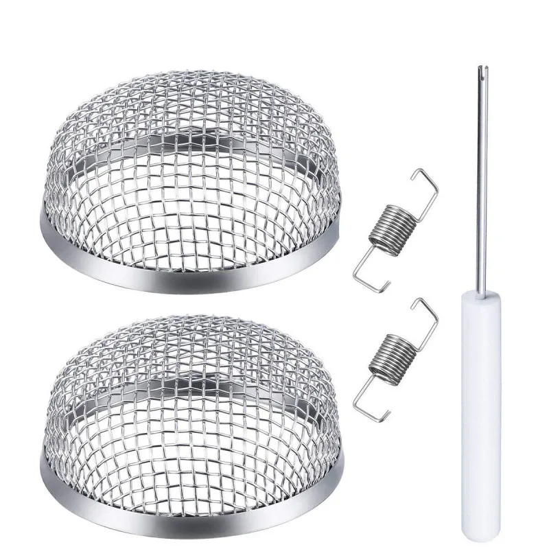 

2 Pieces RV Furnace Vent Cover Trailer Camper Motorhome Flying Insect Screen for Furnace Vent Cover Stainless Steel Mesh