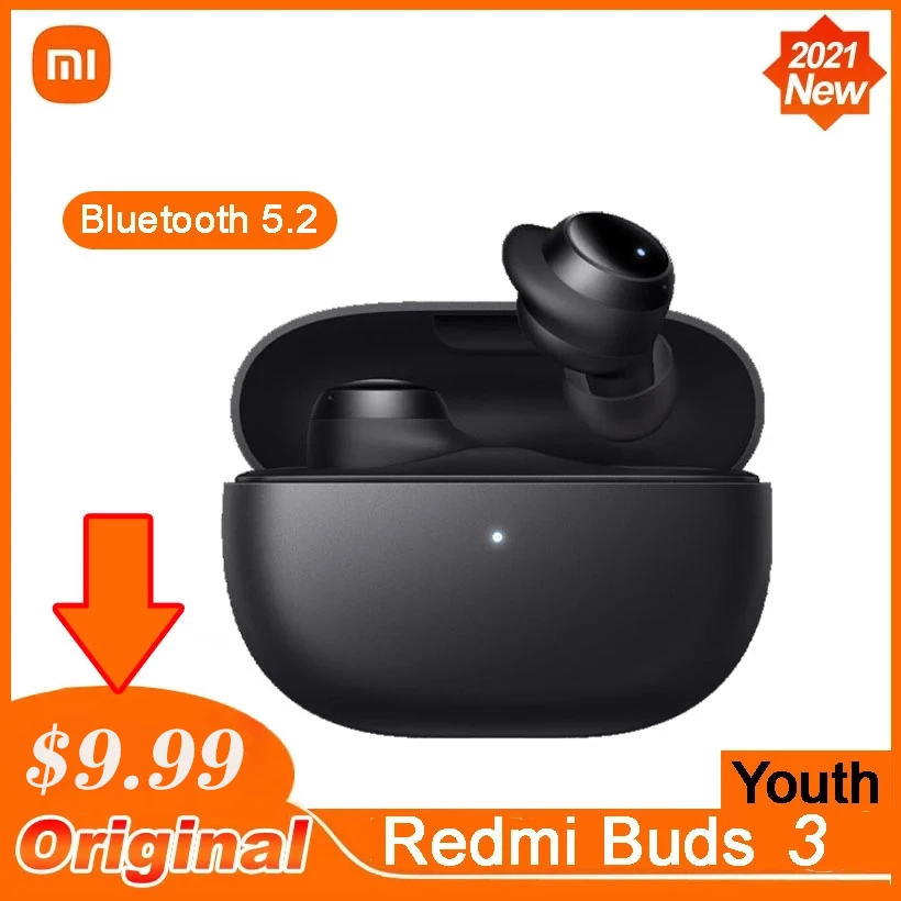 

Xiaomi Redmi Buds 3 Lite TWS Wireless Earphone Bluetooth 5.2 Wireless Headphone Redmi Buds 3 Lite Youth with Touch Control