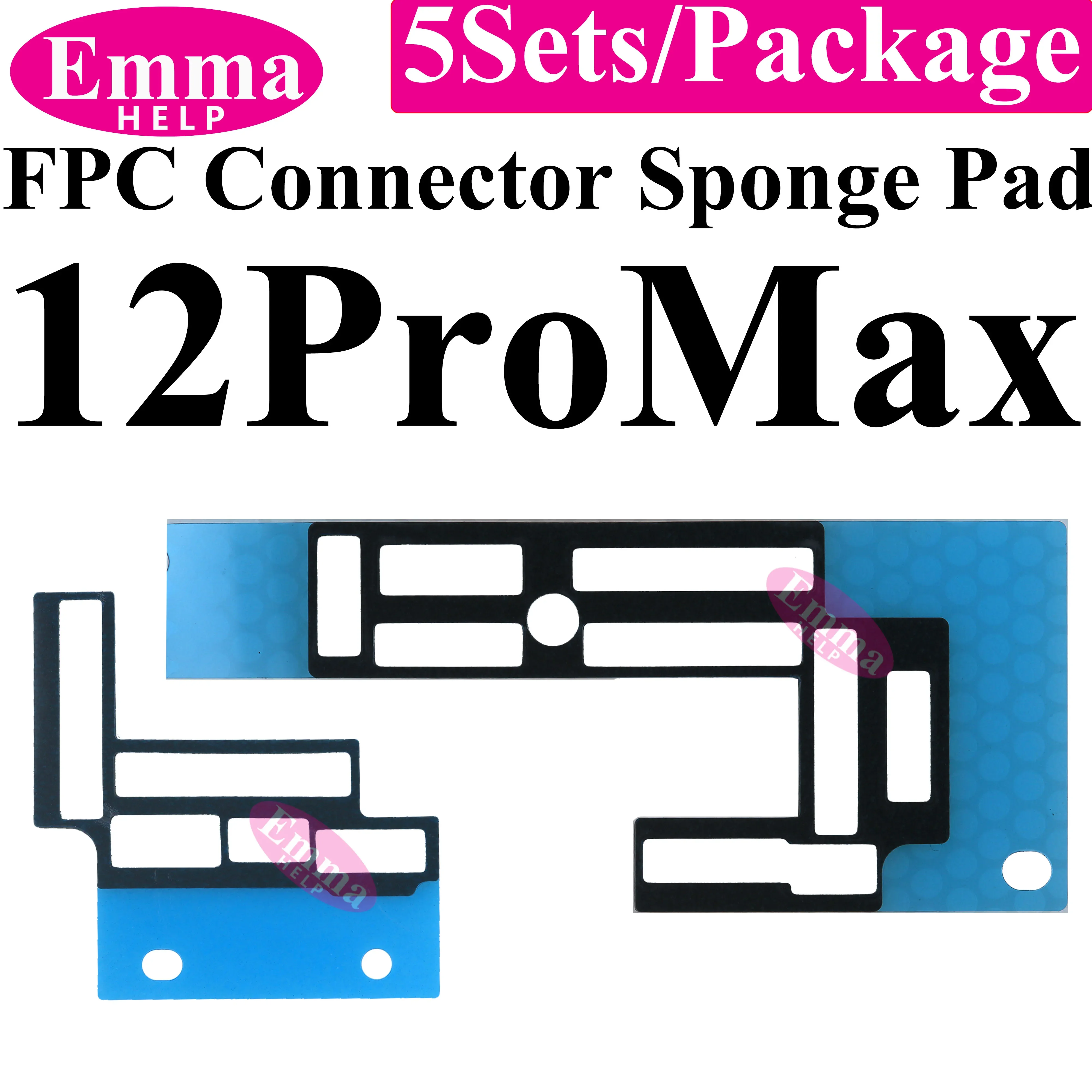 

5 комплектов материнской платы Fpc, губка, пенопластовая накладка, внутренняя розетка, интерфейсная накладка, ремонтная наклейка, клей для iPhone 11 12 13 15 Pro Max 14 Plus