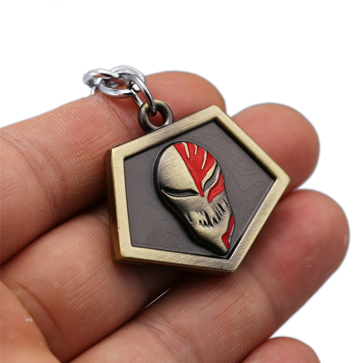 Аниме отбеливатель Kurosaki Ichigo маска бронзовый сплав Брелоки для мужчин женщин