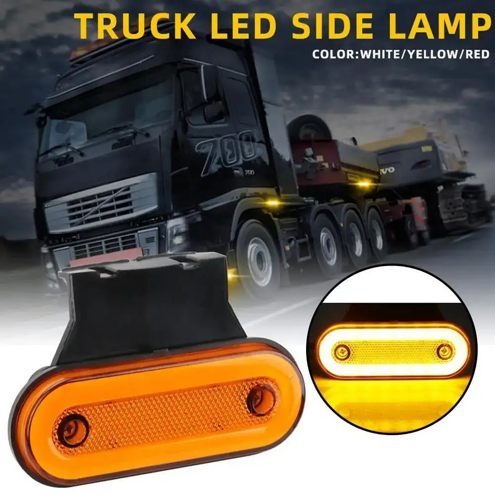 

Truck Side Marker Light LED Trailer Lights with Bracket Car Clearance Van 24V Light Lamp External Lights Reflector Warning A5S2