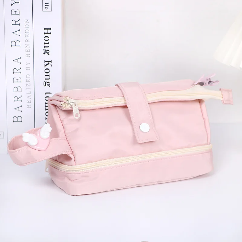 

Large Capacity School Case Pencil Bag Stationery Holder School Students Girl Zipper Pencil Pouch Children School Supplies