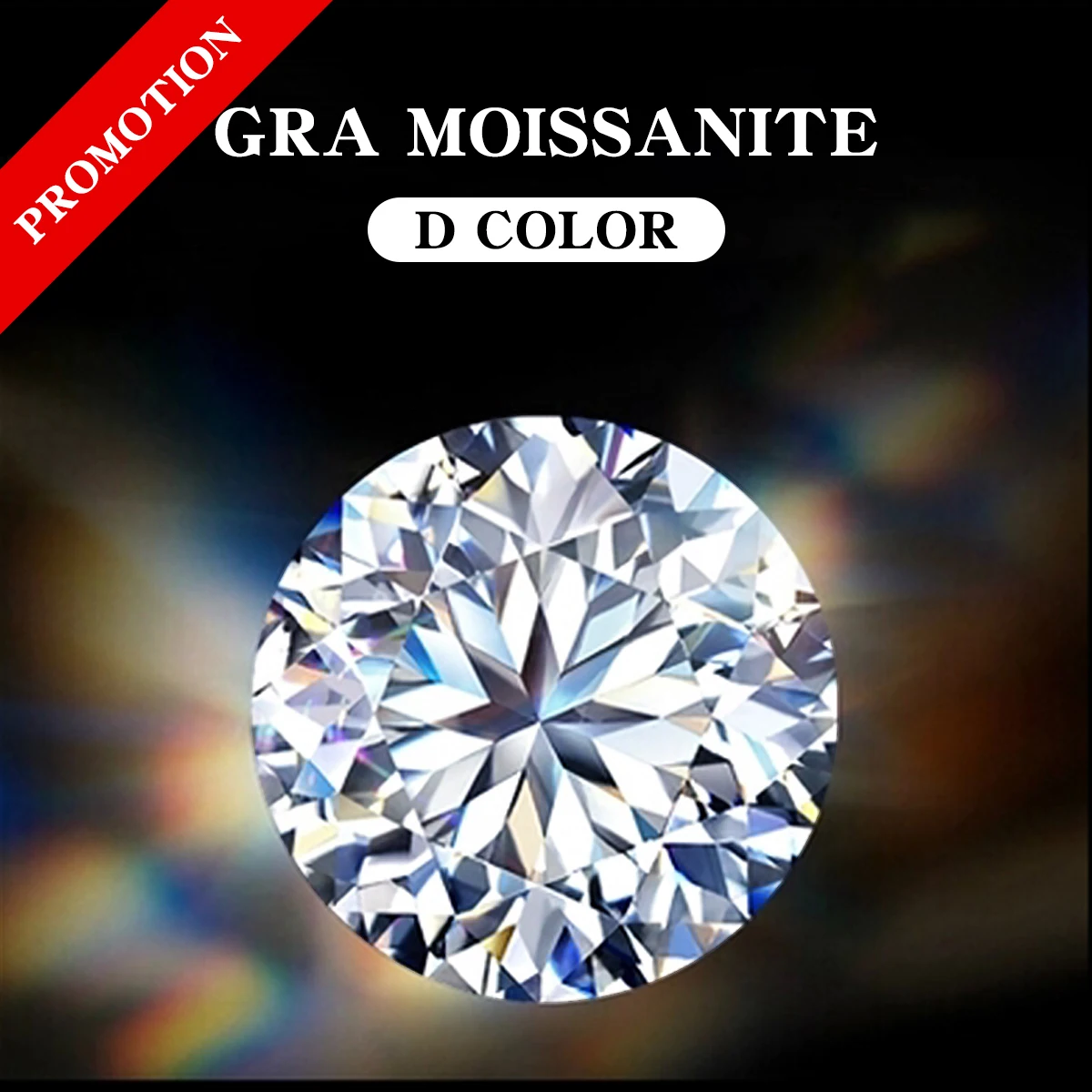 

Promotion Moissanite Loose Gemstones Cheapest Factory Price D Color 3EX Round Cut Lab Grown Diamond GRA Certification Stone