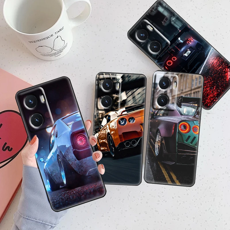 Классный спортивный гоночный автомобиль для OPPO A74 A72 A53 Reno 7 6 5 4 2 Find X3 X2 Z Lite Neo Pro Plus SE, черный телефон