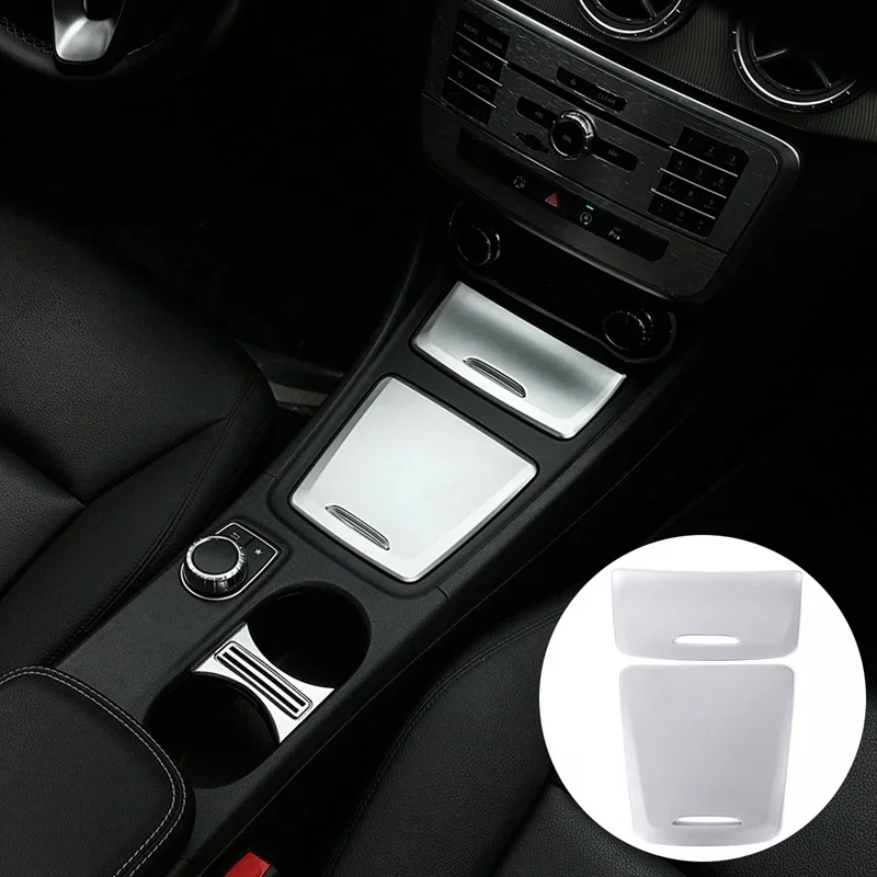 

Для Mercedes Benz CLA GLA a Class W117 W176 A180 2014-2017 хромированная центральная коробка для хранения из АБС-пластика, накладка на панель пепельницы