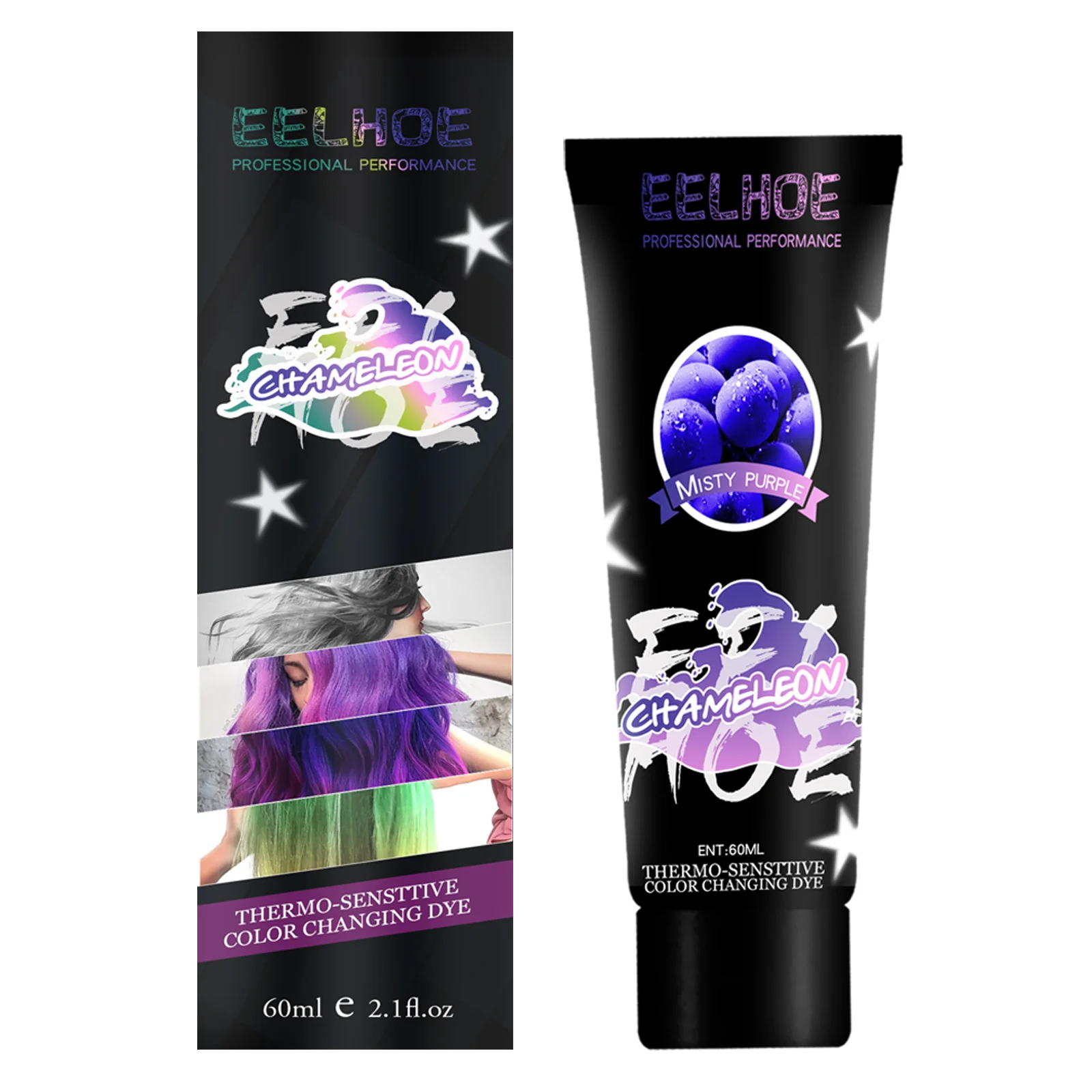 

Color Changing Hair Growth Care Dye Purple Blue Pink Gray Silver Color Nature Hair Dye Cream Hair Styling Tools Pastel
