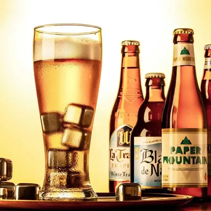 Прозрачная пивная кружка с высокой талией 450 мл