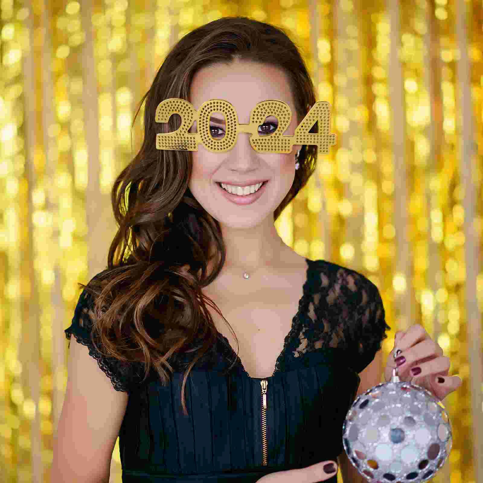 

2024 Glasses Costume Eye Decoration Eyeglasses Props Decorate New Year Party Decors PC