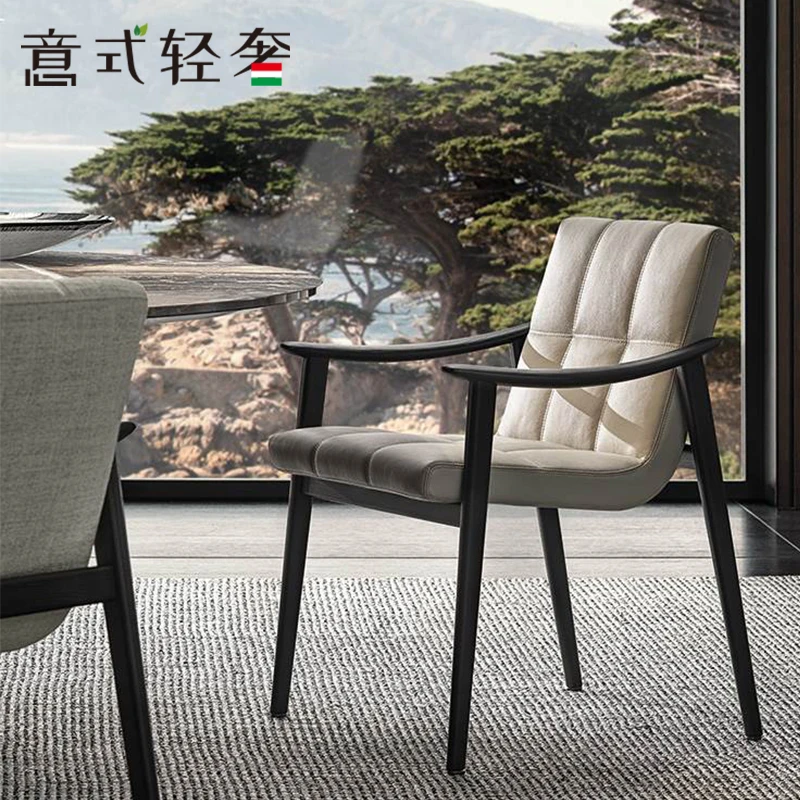 

Minimalist art red oak dining chair dining chair imported fabric senior red dot design chair