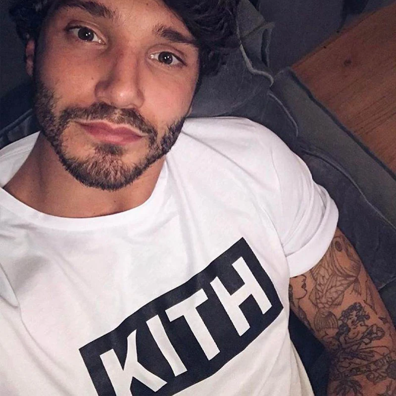 

2022 KITH Box Logo Classic Letter Print High Street Men and Women Loose Round Neck Short Sleeve T-Shirt TX688