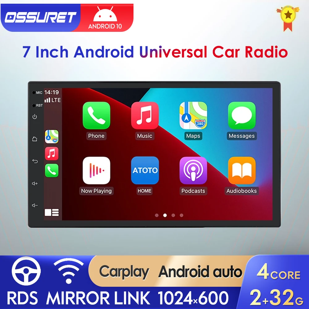 

Автомобильный радиоприемник на Android, автомагнитола Carplay, мультимедийное видео, аудио, 7-дюймовый универсальный стереопроигрыватель RDS для Ford...