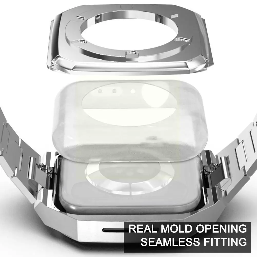 

Matel Steel Strap And Band For Watch7 6 Se 5 4 Steel For Watch 45 44 42 40 38mm Band Luxury Metal Protector X9v9