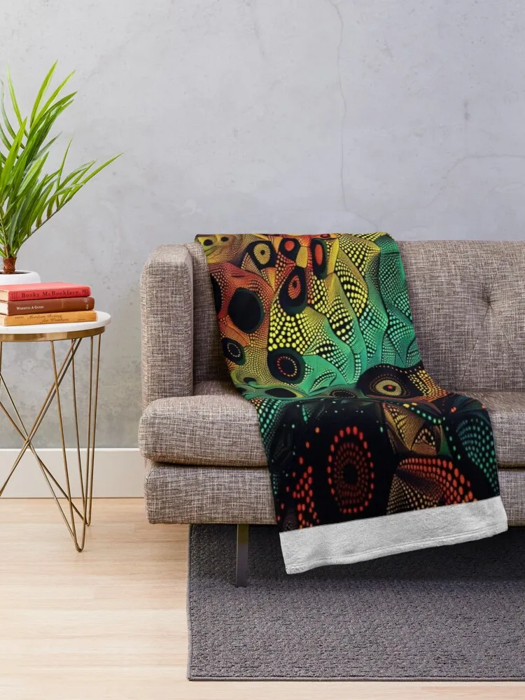 Одеяло в горошек Kitenge Art лохматое меховое одеяло для пикника