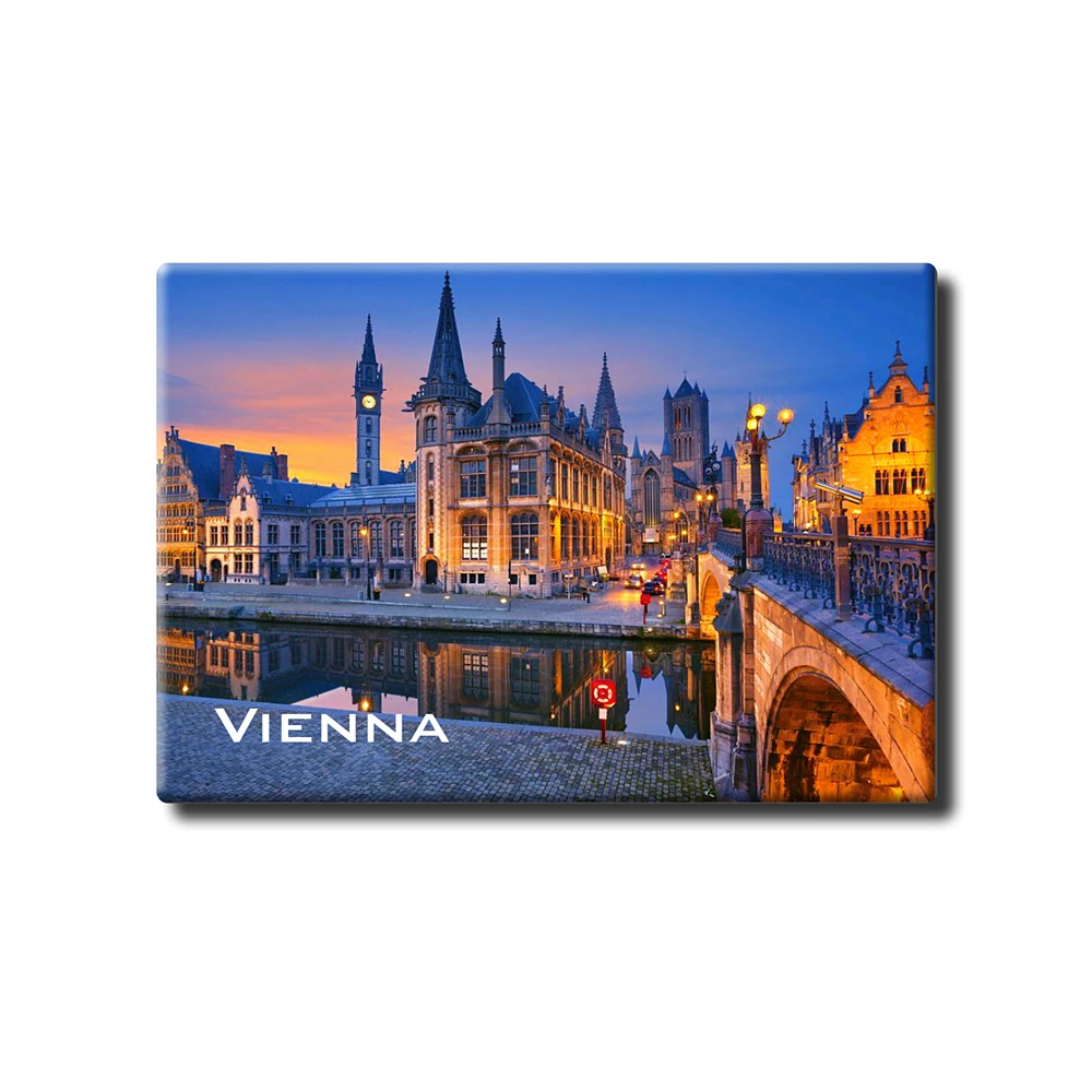 

Austria Vienna Urban Landscape Tourist Souvenir Tinplate Magnetic Refrigerator Sticker Rigid Creative Home Decoration 27198