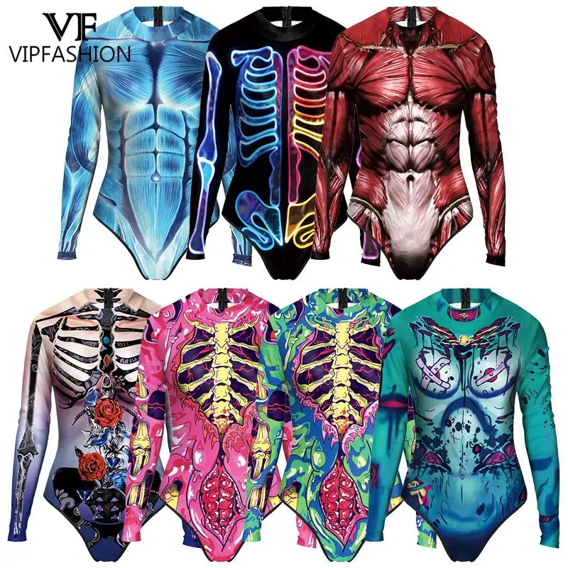 Костюм для косплея с принтом черепа взрослых на Хэллоуин | Тематическая одежда и