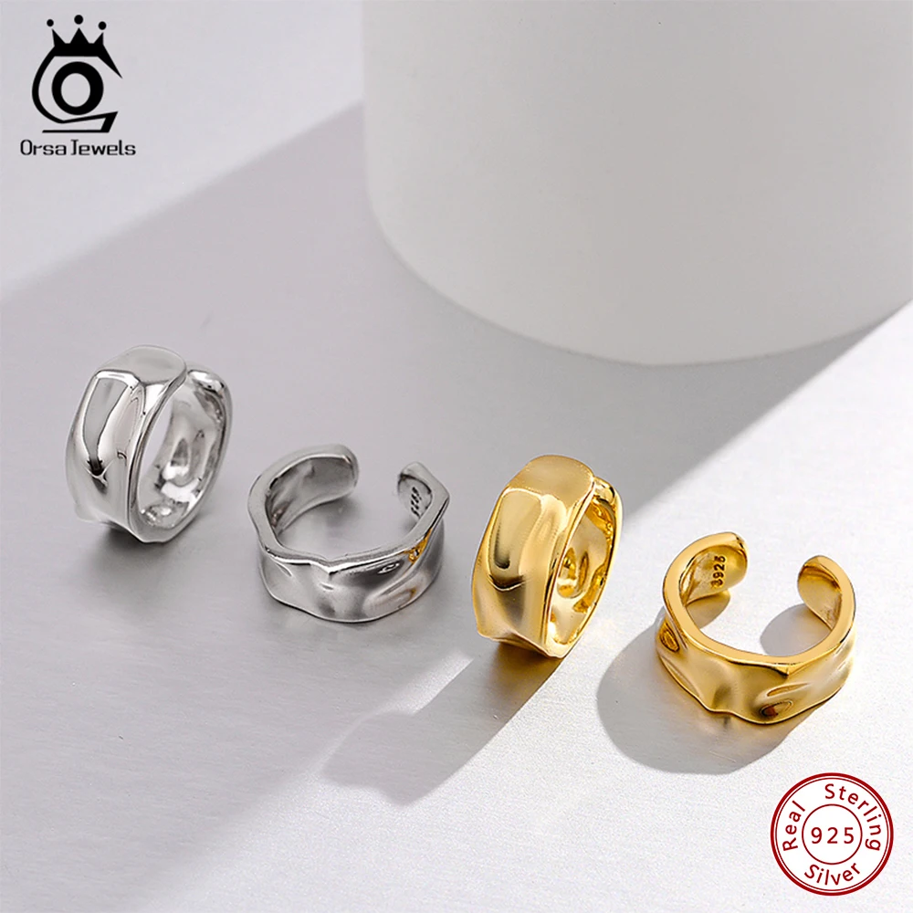 Круглые серьги-манжеты из стерлингового серебра 925 пробы