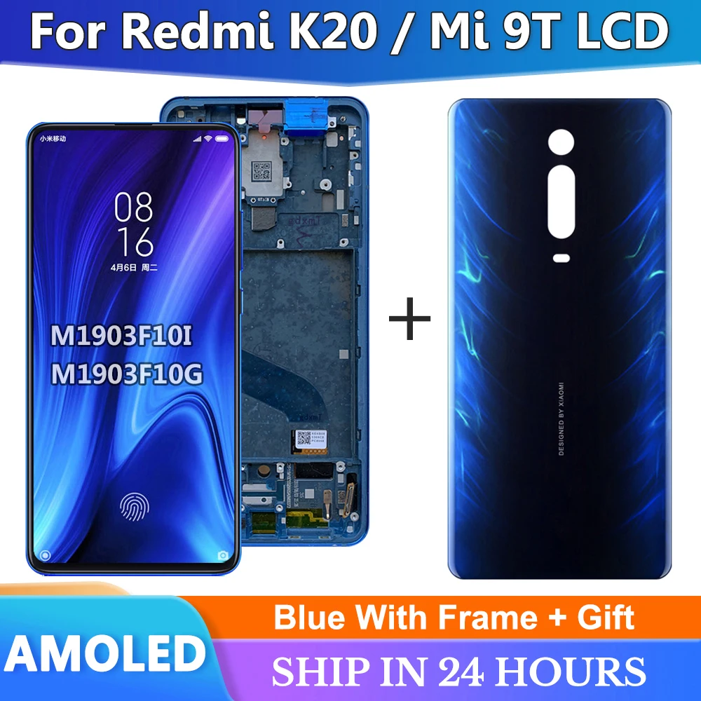 Super Amoled 6,39 'дисплей для Xiaomi Mi 9T ЖК сенсорный экран Замена Поддержка отпечатков пальцев для Mi9T Mi 9T Pro M1903F10G