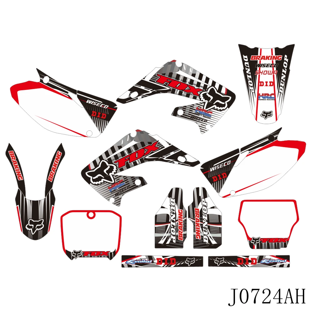 

Full Graphics Decals Stickers Motorcycle Background Custom For Honda CR 250 CR 125 CR125 CR250 2002 2003 2004 2005 2006 2007