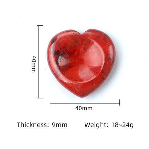 Хрустальный камень "Сердце", 40 мм