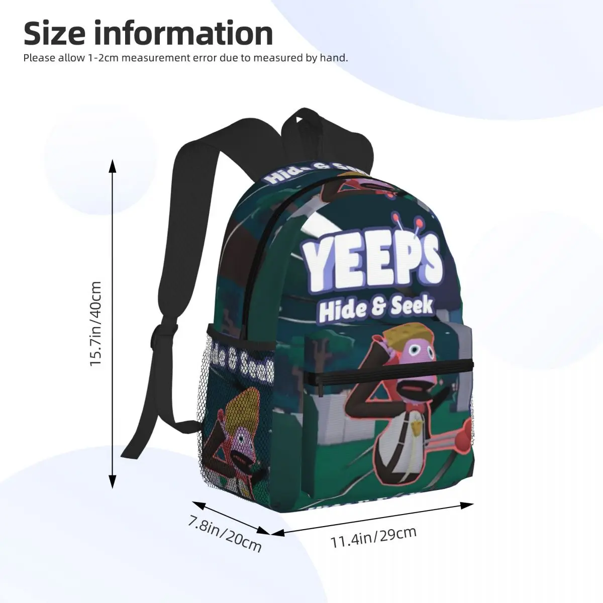 Фото Yeeps Hide And Seek Студенческий рюкзак Школьная сумка Походный дорожный рюкзак для мальчиков и девочек Модная сумка для книг Сумки на плечо №2