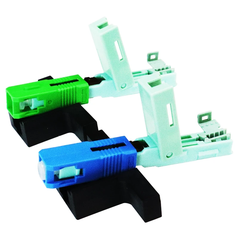 OPTFOCUS SC  APC Fiber Optic Connector 53mm Fiber Fast Connector SM FTTH Tools Quickly Connector 100pcs  Free Shipping