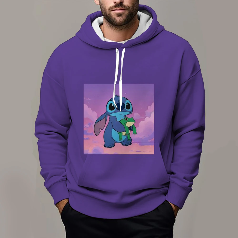 Толстовки с капюшоном Disney Lilo Stitch толстовка длинными рукавами для мальчиков и