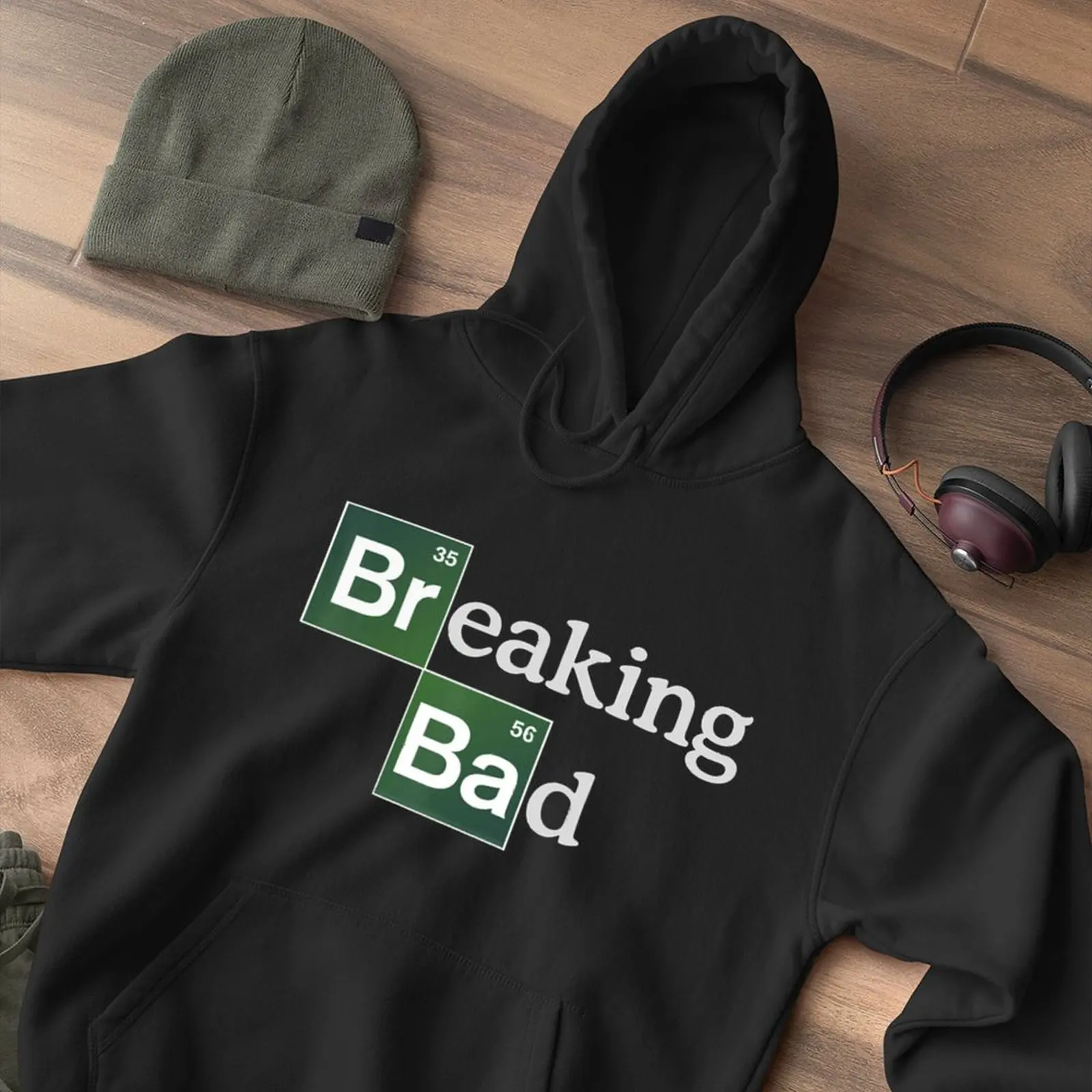 Уличная толстовка B-Breaking Bad осенняя с квадратным логотипом кавайная капюшоном