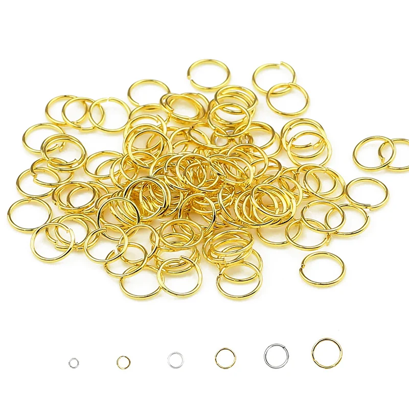 

120-520pcs/lot Multi Size Gold Plated Open Jump Ring Connecting Rings For Jewelry Making Split Rings Jewelry And Accessories DIY